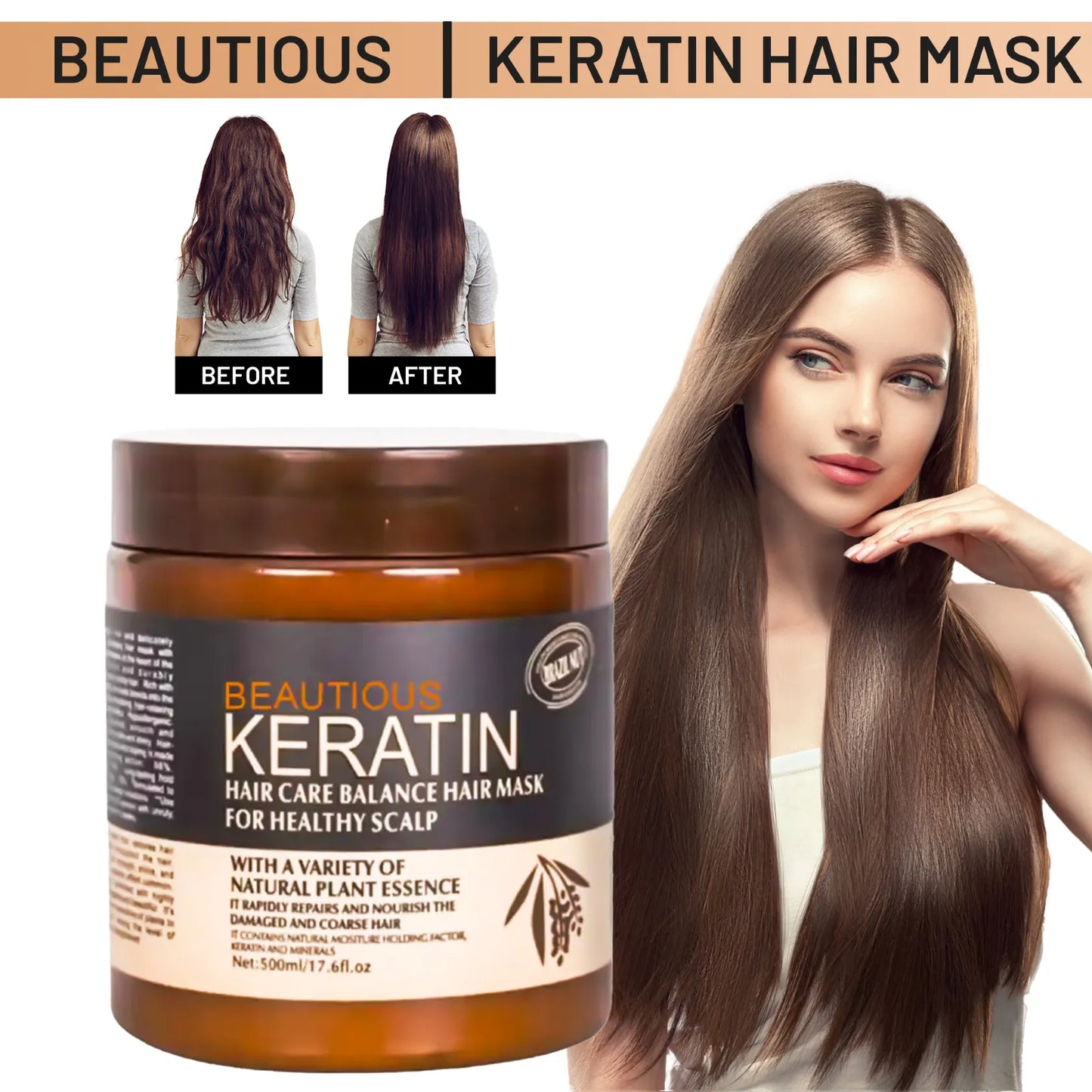 Beautious Keratin Hair Treatment Mask 500ml