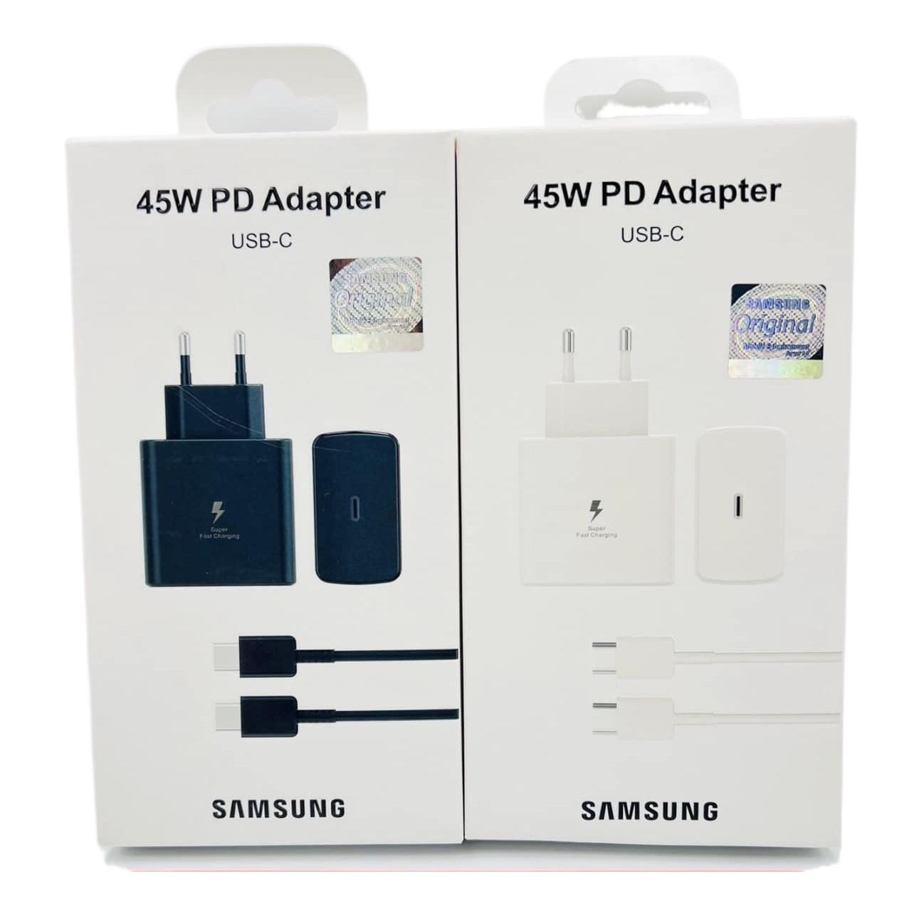 Original Samsung 45W Super Fast Charger with Type-C Cable | PD Charger for All Phones - Global Certified